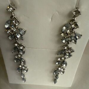 Elegant Silver and Gray Fashion Drop Earrings
